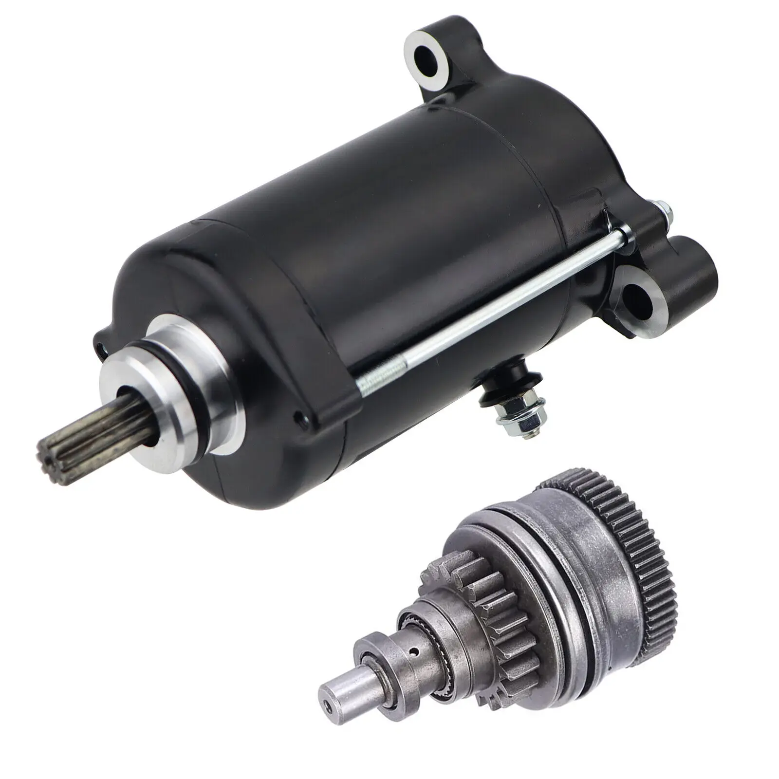 Motor de arranque elétrico com conjunto Bendix de acionamento, 2 peças para Yamaha WRA650 Wave Runner III RA700 Jet 650 701cc 18420 6M6-81800-10-00 - Peça para Jet Ski