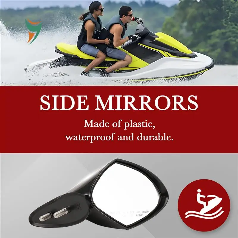 Espelho retrovisor para barco a motor, acessórios para espelho de jet ski para yamaha wavunner vx 110 deluxe sport cruiser ex ex r - Peça para Jet Ski