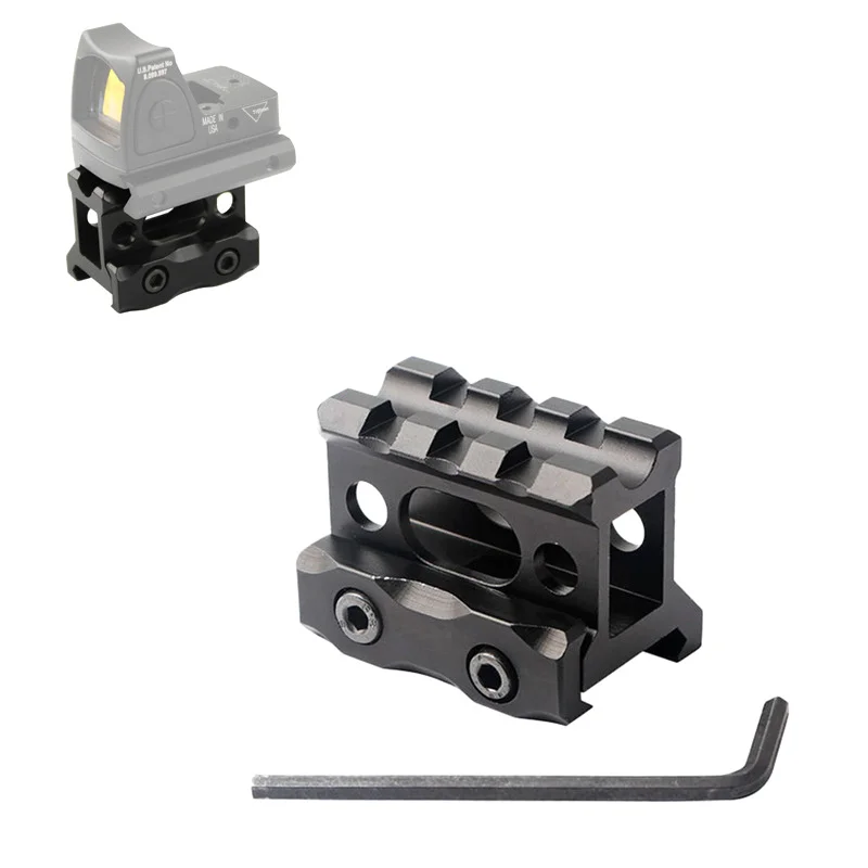 Montagem riser 1 "de altura picatinny curto riser montagem liga de alumínio escopo riser base montagem 20mm trilho picatinny - Peça para Jet Ski