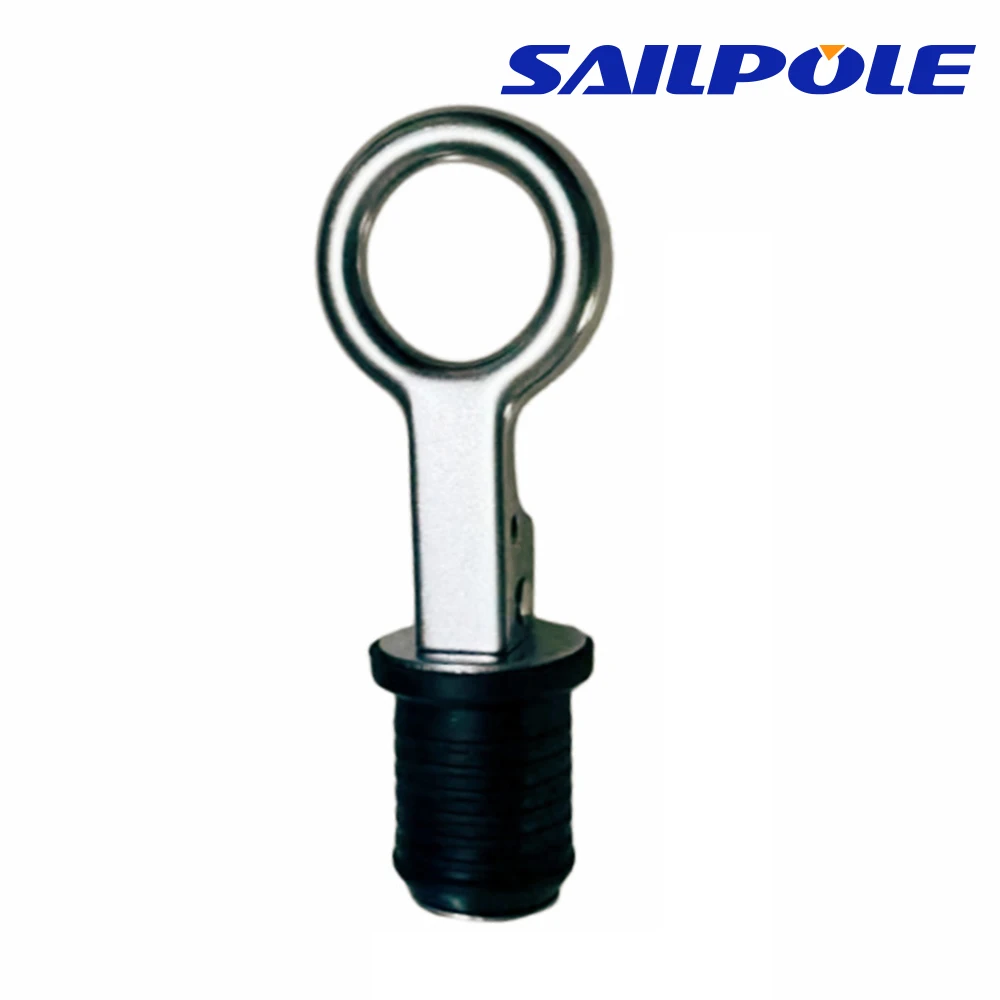 Plugue de drenagem com alça cruzada de aço inoxidável 23 30mm para caber em 25 32mm, plugues de borracha para barcos marinhos torcidos - Peça para Jet Ski